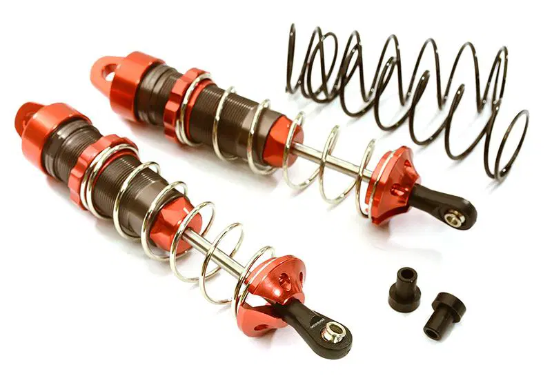 INTC28475RED Machined 105mm Rear Big Bore Shocks 1/10