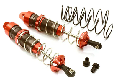 INTC28475RED Machined 105mm Rear Big Bore Shocks 1/10