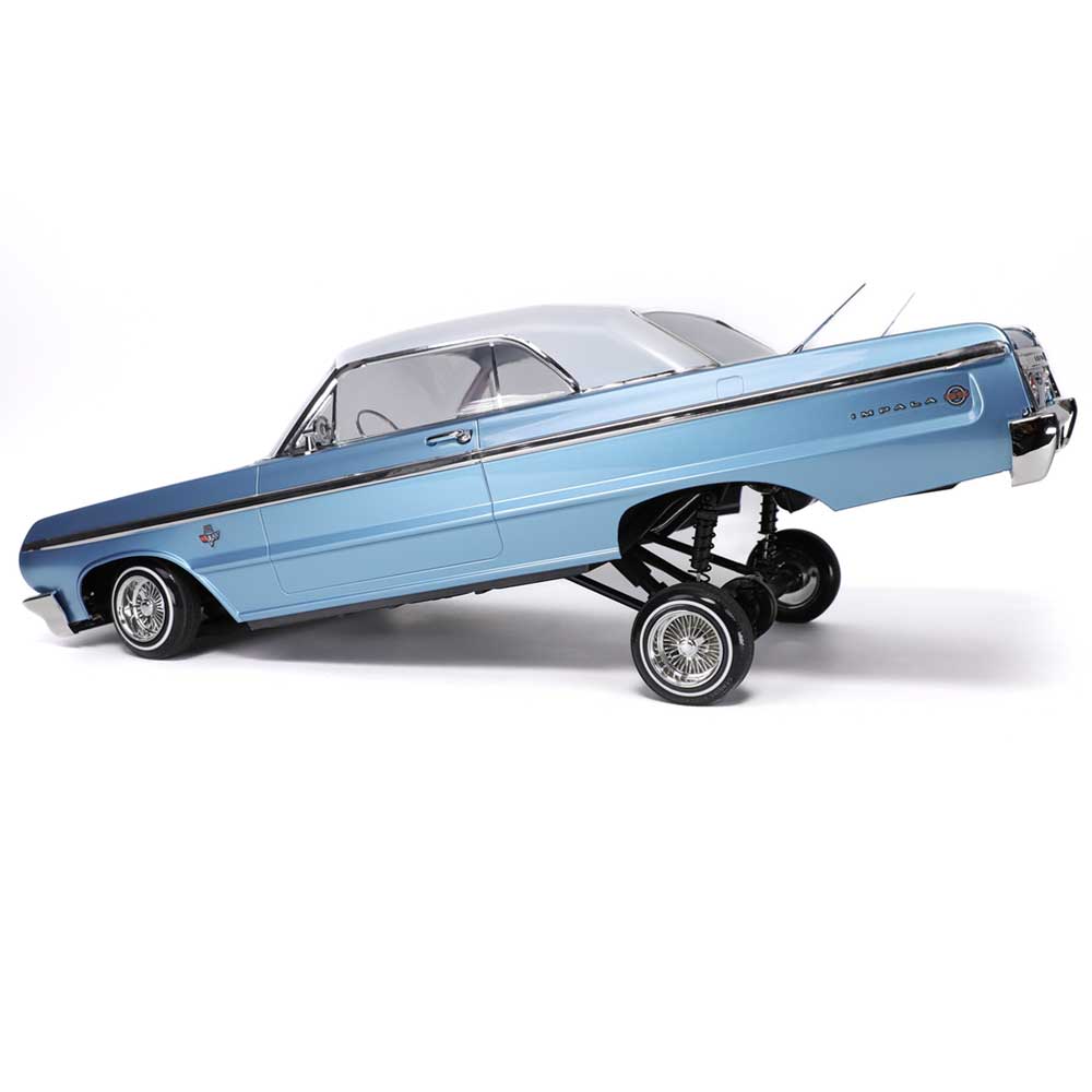 RER32894 Redcat SixtyFour Chevrolet Impala 1/10 RTR Scale Hopping Lowrider (Blue/White)