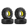 YQT-1005-1056YE INJORA 1.0" 57*22mm Rock Terrain Tires & Silicone Rubber Inserts Combo (4)
