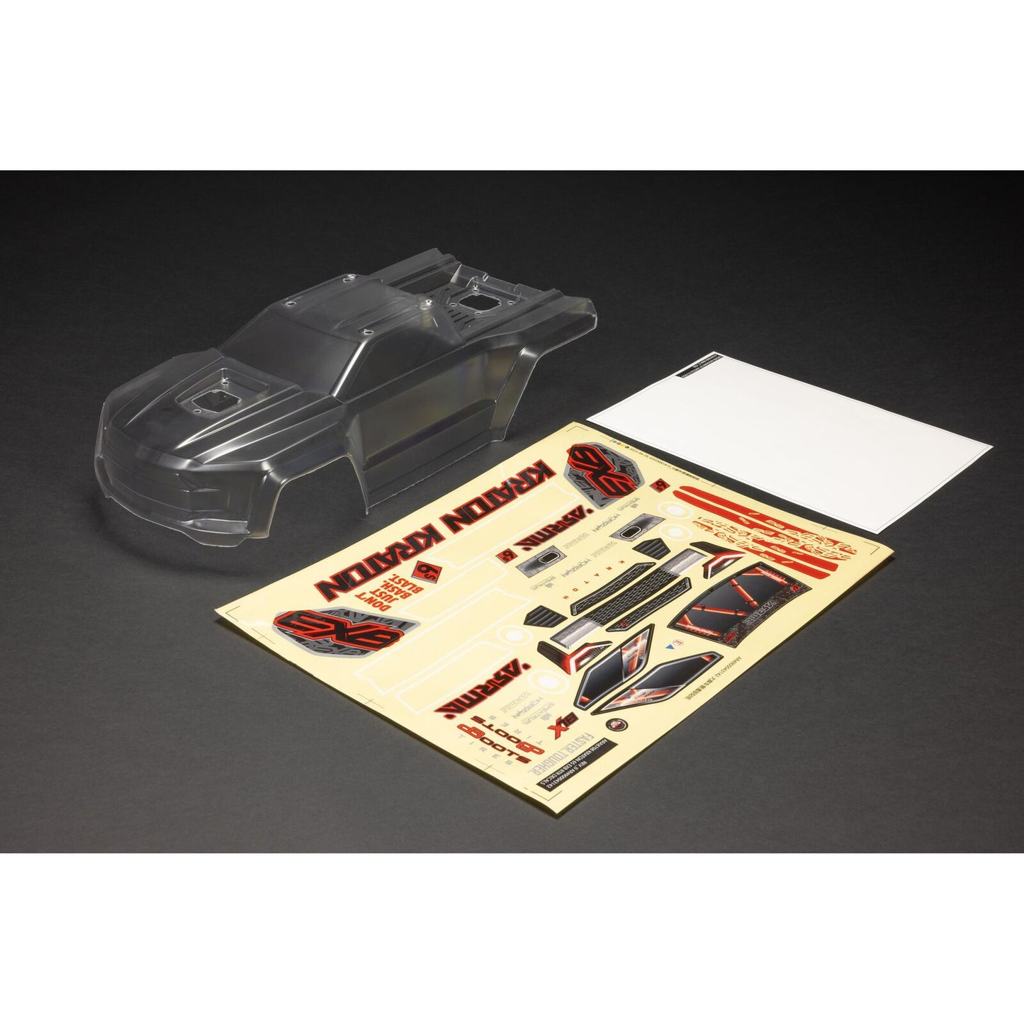 ARA-1519 ARRMA 1/8 Clear Body with Decals: KRATON 6S BLX V6 Body