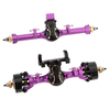 MEUS RACING 5mm Isokinetic V2 SCX24 Axles with 3-Section CVD for Axial 1/24 SCX24 RC Crawler (Purple)