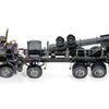 Model of a large truck with a trailer on a white background