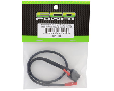 ECP-1532 EcoPower XT60 to 2 Pin JST Adapter (Male 2 Pin JST to Female XT60)