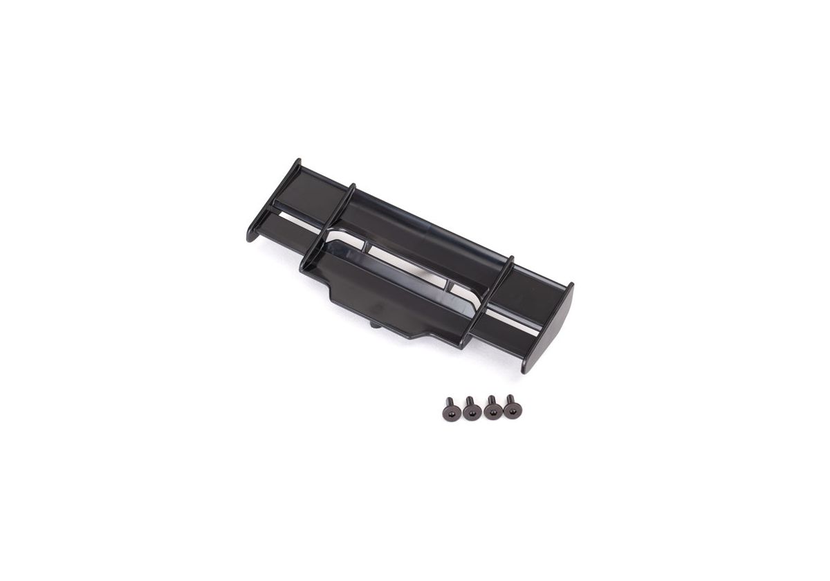6721 Rustler 4X4 Black Rear Wing with Screws