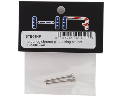 HRSTE04HP Hardened Chrome Plated Caster Block King Pin Set Traxxas 2WD (2)