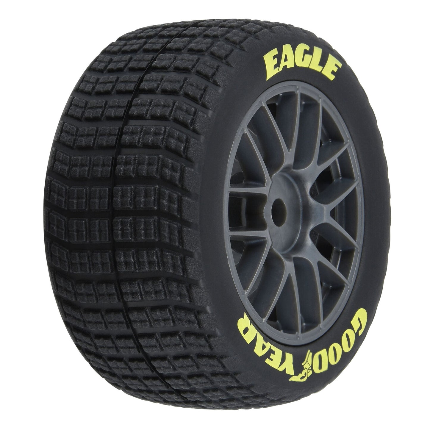 PRO1030310 1/12 Goodyear Eagle Dirt Tire F/R MTD Gray Wheels (4): Losi NASCAR