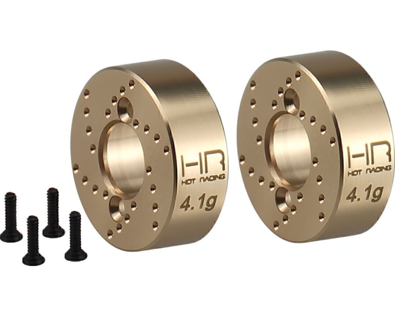 HRSXTY22H Brass 4.1g Rear Hubs, 1/30 Axial SCX30