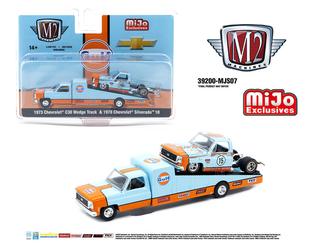 M2 39200-MJS07 1:64 Mijo Auto Hauler Chevy C30 Wedge Truck & 78 Chevy C1