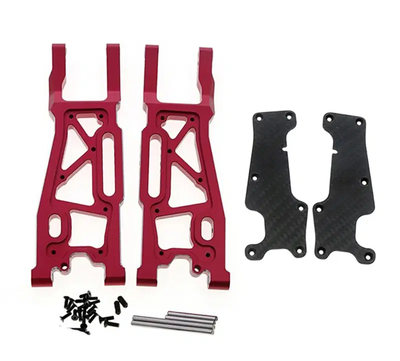 INTC32482RED Alloy Machined Front Suspension Arm Set 1/8 4WD