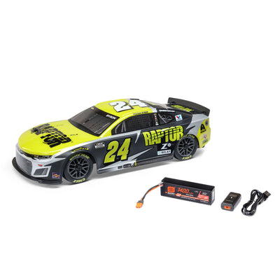 LOS1122524 1/12 NASCAR RC Racecar William Byron No. 24 Raptor 2025 Chevrolet Camaro ZL1 2S AWD RTR Brushed On-Road (Battery & Charger Included)