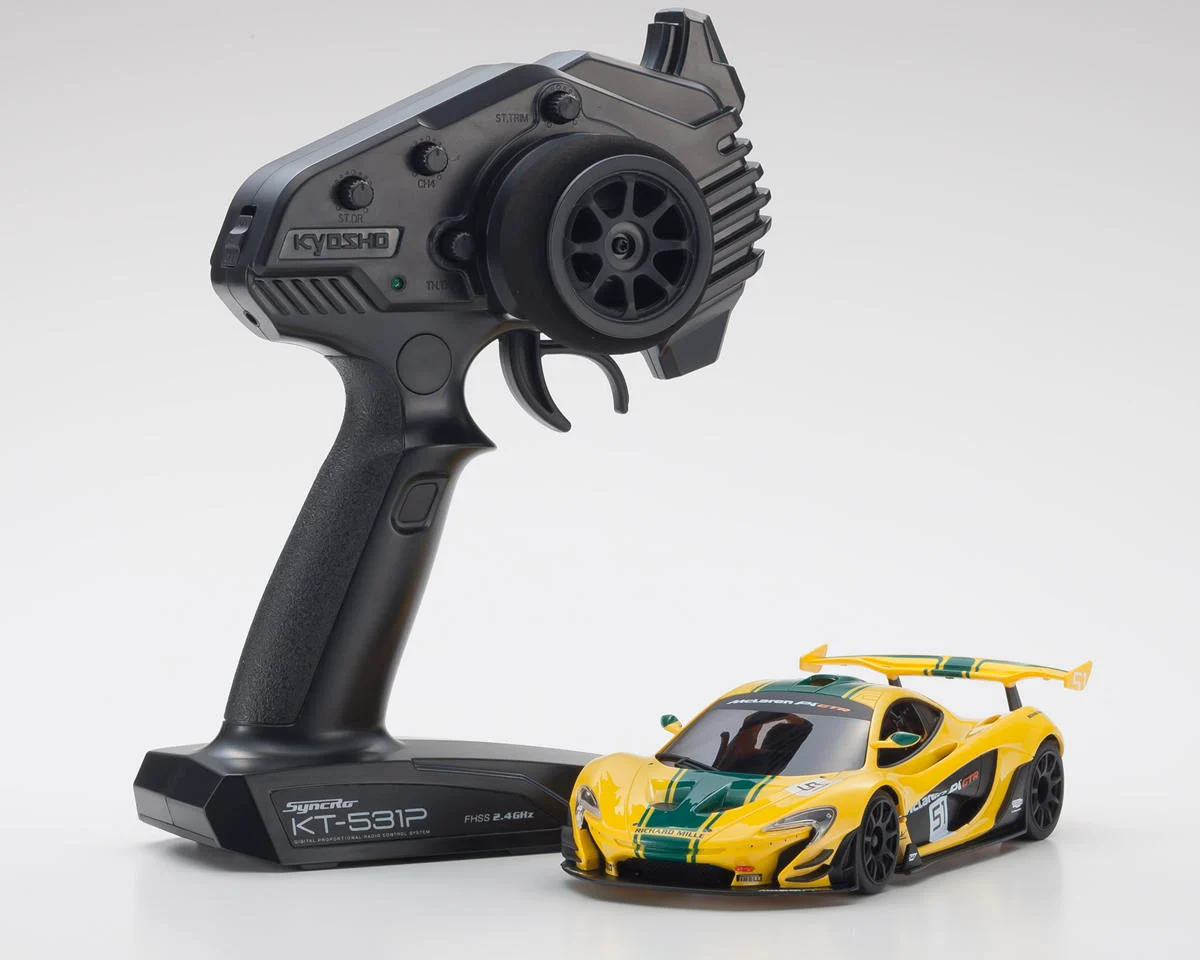 KYO32375YG Kyosho MR-04 RWD Mini-Z Readyset w/McLaren P1 GTR Body (Yellow/Green)