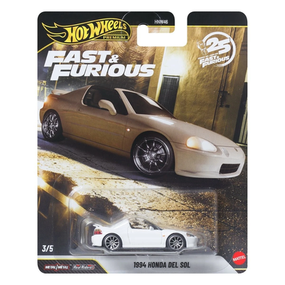 HWJHW63 Hot Wheels Premium Fast & Furious 25 1994 Honda Del Sol