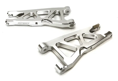 INTC28862SILVER Billet Machined Front Suspension Arms 1/10 4X4