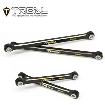 X003SDHD7F TREAL Brass Upper Links Set (4pcs) Upper Chassis 4-Links Upgrades Compatible with TRX4M 1/18 Scale