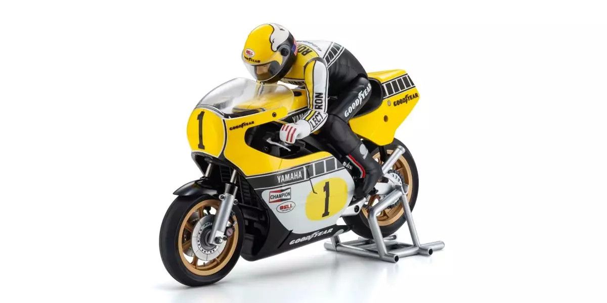 KYO34936T1 1978 Yamaha YZR500 Kit 1:8 Scale Radio Controlled Electric Powered Motorcycles Hanging On Racer Series