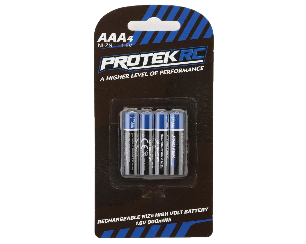 PTK-5580 ProTek RC High Voltage Rechargeable AAA NiZn Batteries (4) (1.6V/900mWh) (Mini-Z)