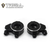X003KIKGP9 TREAL Aluminum 7075 Front Steering Knuckles Set (2P) L&R CNC Machined Upgrades for 1/18 TRX4M Defender Bronco-Black
