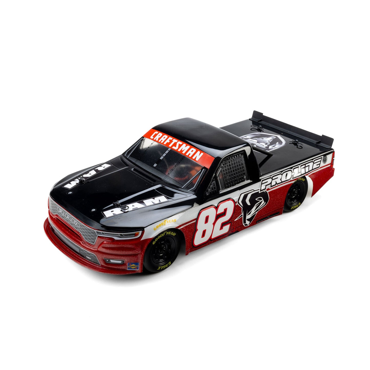 PRO369917 1/12 Pre-Cut 2026 Ram 1500 Truck Clear Body: Losi NASCAR