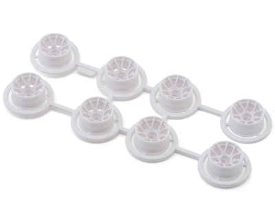YEA-WL-0160WH Yeah Racing 1/28 RWD Mini-Z Plastic 10-Spoke Wide Wheel Set (White) (Offset 0,+1,+2,+3)