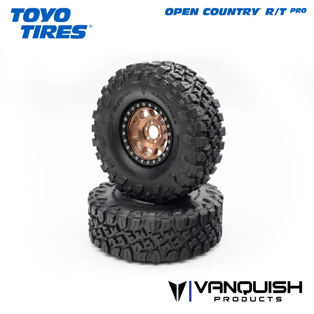 VPS10167 Vanquish Products Toyo Tires Open Country R/T Pro 2.2 Tires (2) - 4.9" (White Compound)