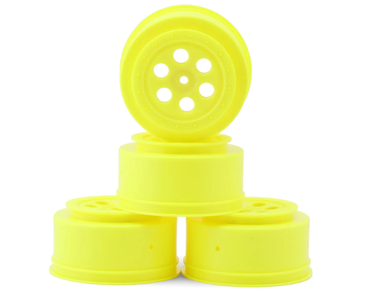 TKR2220Y Tekno RC TR606 SCT Offset Short Course Wheels (Yellow) (4) w/12mm Hex