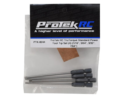 PTK-8244 ProTek RC TruTorque Standard Power Tool Tip Set (4) (1/16", 5/64", 3/32", 7/64")