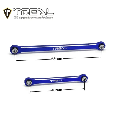 X003LASCNT TREAL TRX4M Upper Links Set (4pcs) Aluminum 7075 Upper Chassis 4-Links Upgrades 1/18 Scale-Blue