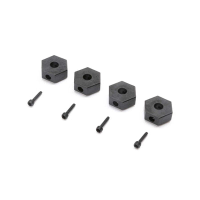 LOS212050 12mm Wheel Hex and Screwpin (4): Mini LMT
