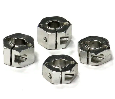 INTT8677SILVER Billet Machined Hex Wheel Hubs 1/10 2WD