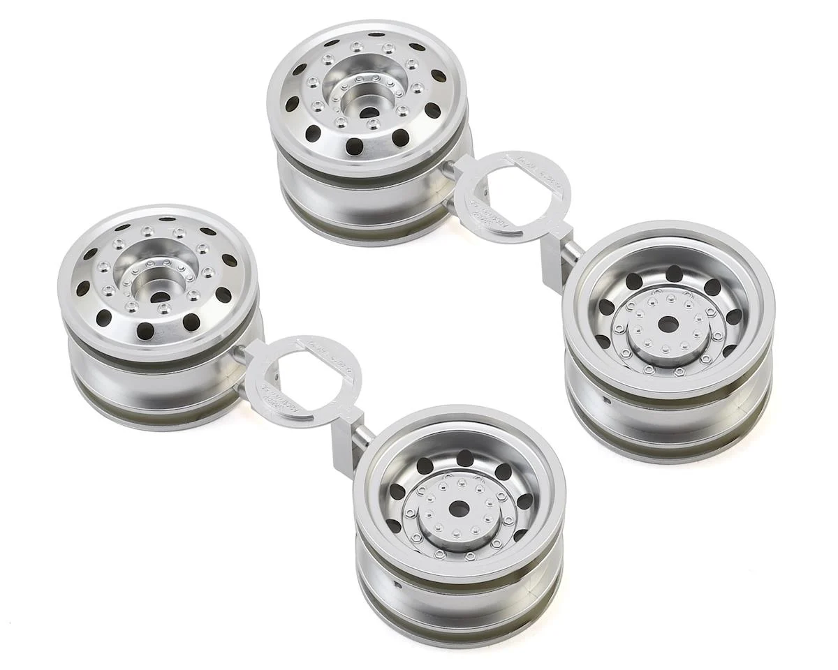TAM51588 Tamiya TT-01 Type-E Racing Truck Wheels (Matte Chrome) (4) w/12mm Hex
