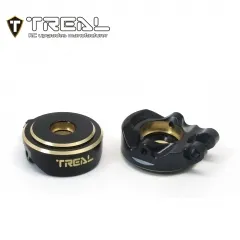 X003QSERSP TREAL Brass Front Steering Knuckles Set 18.6g/pc (2P) L&R Heavy Weight Upgrades for 1/18 TRX4M Defender Bronco