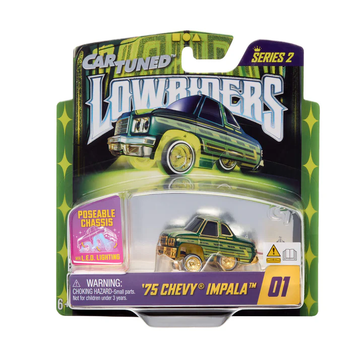 CarTuned 597346-XX1 1:64 Lowriders SHOW GLOW Series 2 Assortment of 8 Styles 2026 – LED Light Up Chassis