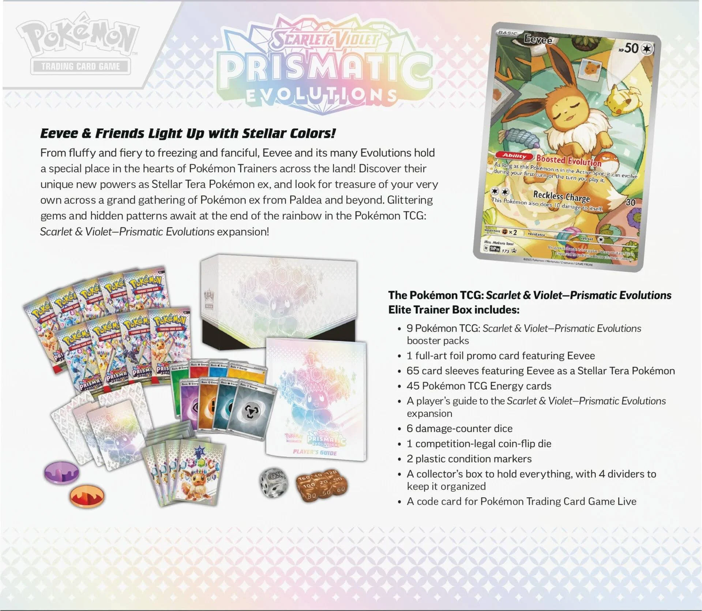 PKU100-10013 Pokemon Scarlet & Violet Prismatic Evolutions Elite Trainer Box