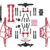 FUR-2117 1/24 Rampart CNC Machined Monster Truck Full Chassis Kit (Red)