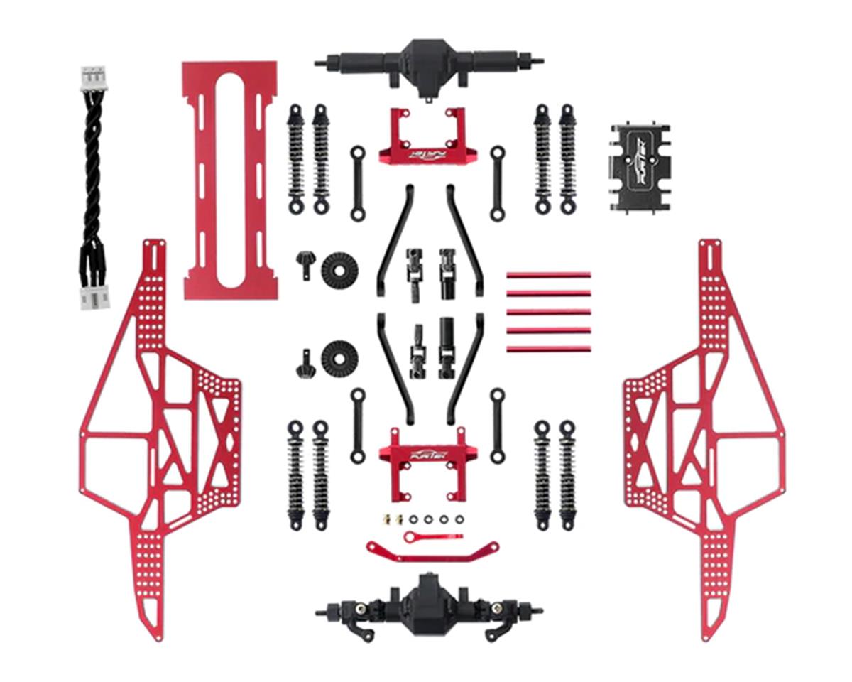 FUR-2117 1/24 Rampart CNC Machined Monster Truck Full Chassis Kit (Red)