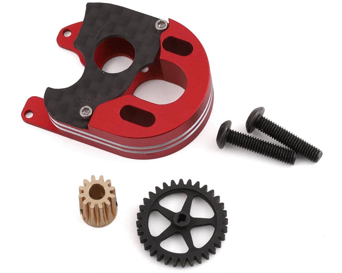 FUR-2078 SCX24 Brushless Gearing Conversion Set (CNC Motor Mount, Spur, & Pinion Gear)
