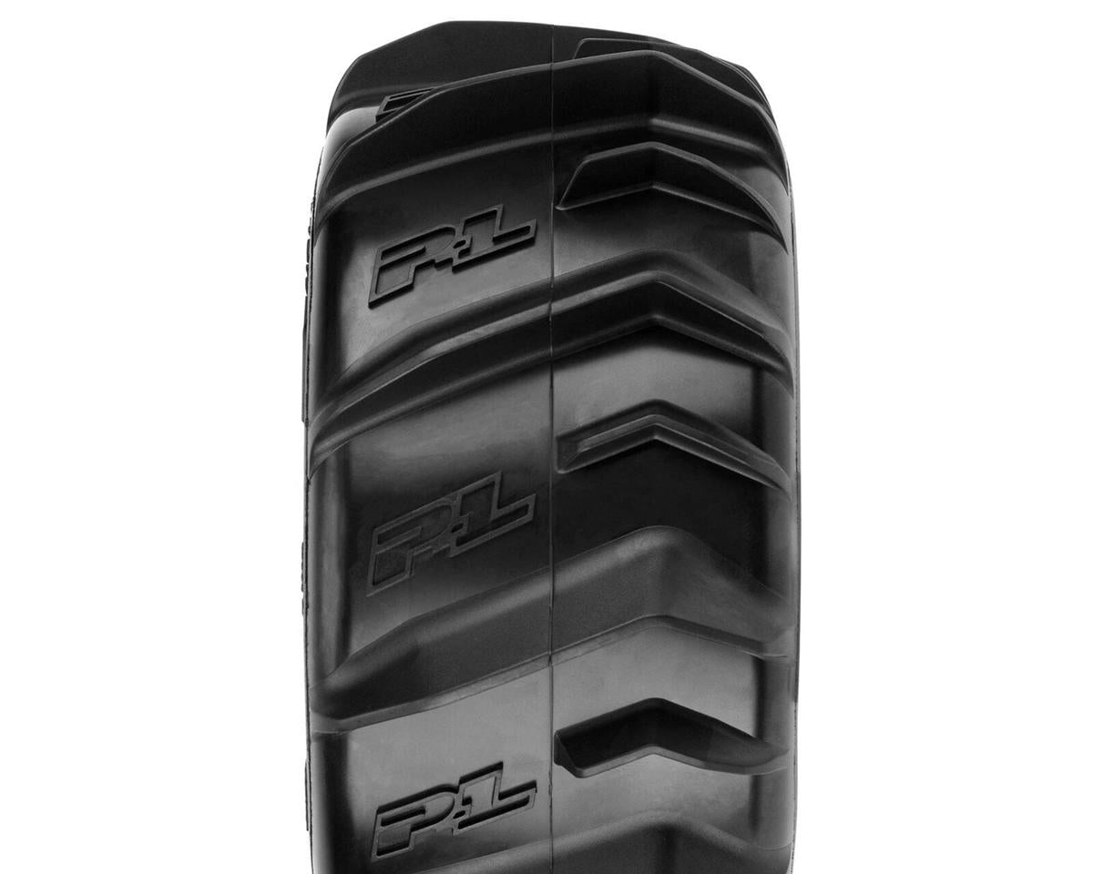 PRO1019210 1/8 Dumont F/R 3.8" MT Tires Mounted 17mm Black Raid (2)