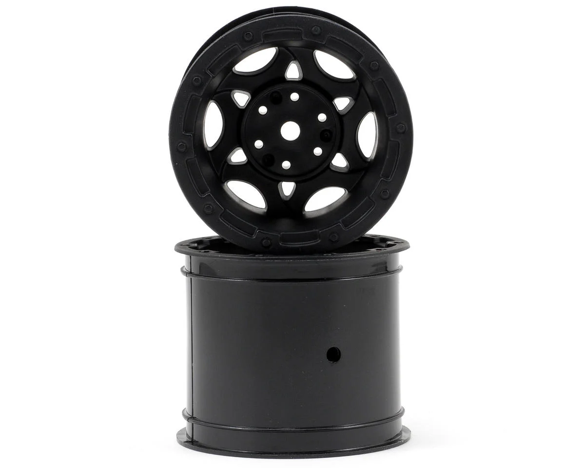 JCO3336B 12mm Hex Tense 2.2" Rear Wheels for Traxxas 2WD Truck (2) (Black)
