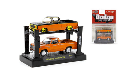 M2Machines 33000-26 1:64 Scale Auto Lift 2 Pack Dodge Pick-up CHASE