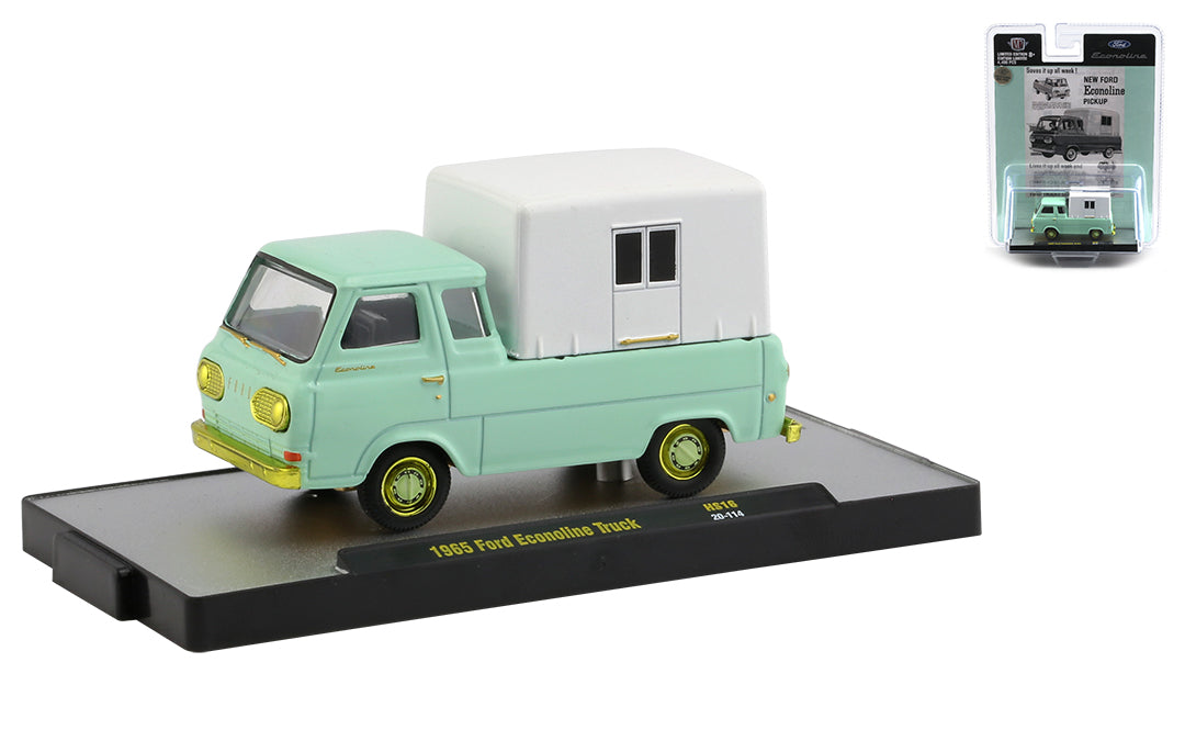 M2Machines 31500-HS16 1:64th Scale 1965 Ford Econoline Mint Green - CHASE!