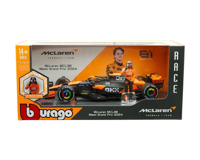 Burago 18-28040OP BUR 1:24 Race F1 McLaren MCL38 # 81 W/ Figure O Piastri
