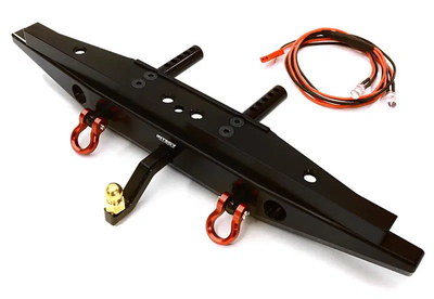 INTC28035BLK Realistic Alloy Rear Bumper with LED 43mm Mount