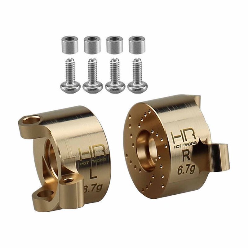 HRSXTY21H Brass 7.6g Front Steering Knuckles, 1/30 Axial SCX30