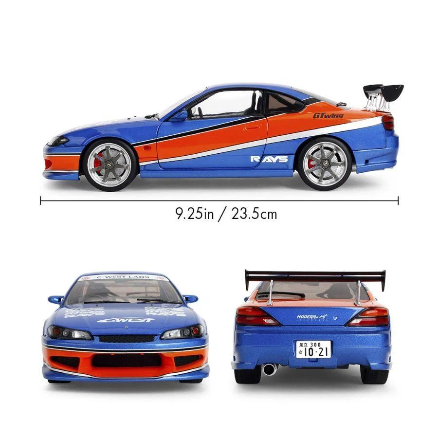 Jada 37772 1:18 Fast & Furious 2002 Nissan Silvia S15 Tokyo Drift – Blue