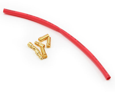EFLA241 3.5mm Gold Bullet Connector Set w/Heatshrink (3 Male/3 Female)