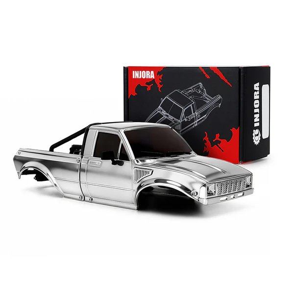 IR60-24CH Injora Pickup Hard Body Chrome for 1/24 SCX24 (Chrome)