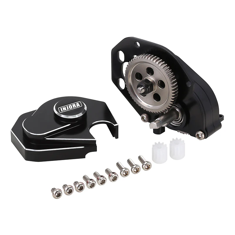SCX24-130BK INJORA CNC Aluminum Complete Transmission Gearbox for Axial SCX24 AX24 - Black