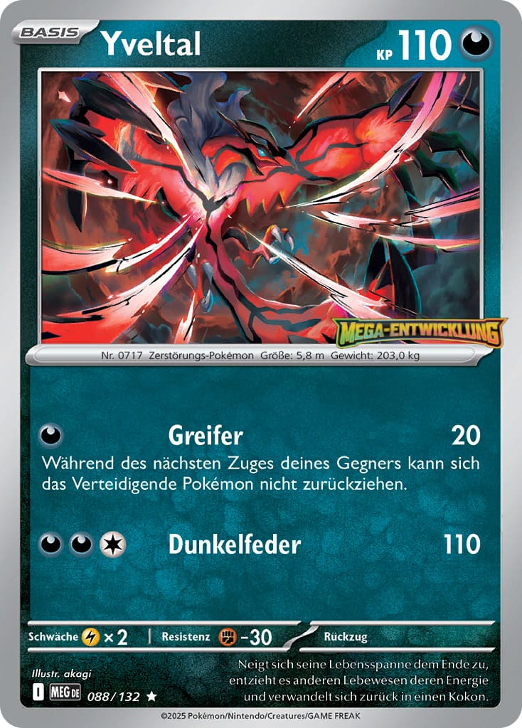 Pokémon Yveltal Promo Card 088/132