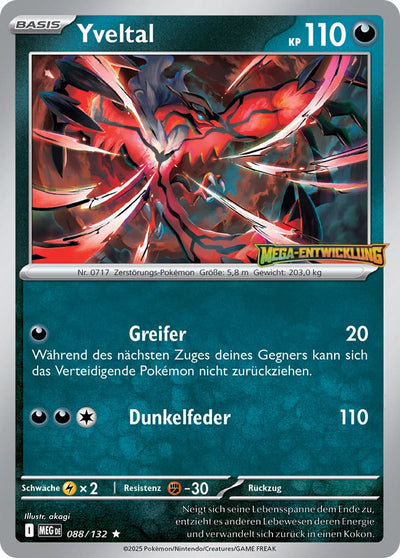 Pokémon Yveltal Promo Card 088/132